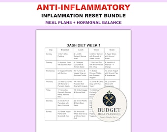 DASH Diet Meal Planner, 4-Month Women's Food Recipes, Low Inflammation Monthly Plan