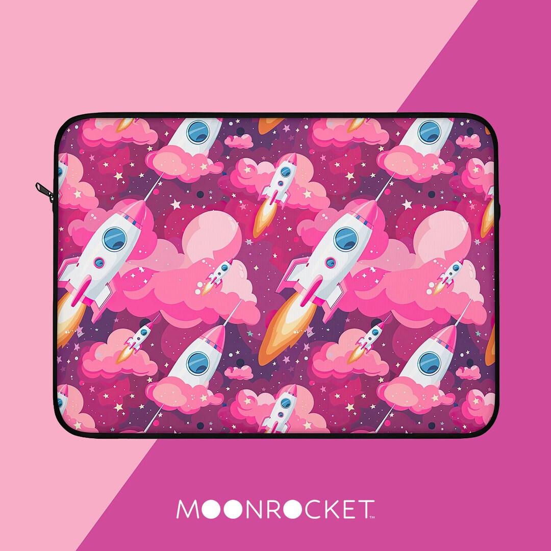 Girls Laptop Sleeve Rocket Ships Computer Case for Girls With Space ...