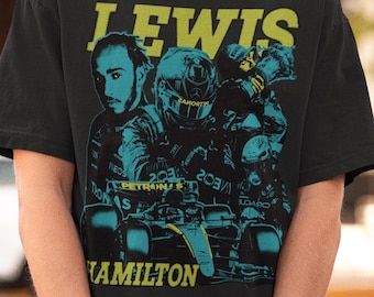 Retro Leichtmetall-T-Shirt - Formel-1-Shirt,Lewis HAMILTON Sweatshirt,Lewis HAMILTON F1 Merch,Hamilton Formel 1,F1 Geschenke