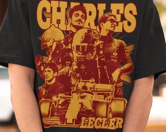 Retro Charles Leclerc T-Shirt - Charles Leclerc F1 Tshirt,Leclerc F1 Shirt,Charles Leclerc Sweatshirt,Charles Leclerc F1 Merch,F1 Shirt Gift