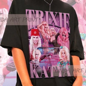 Retro Trixie Katya Shirt -Trixie Katya Sweatshirt,Trixie Katya Tshirt,Trixie Katya T shirt,Trixie Mattel Sweatshirt,Katya Zamolodchikova Tee