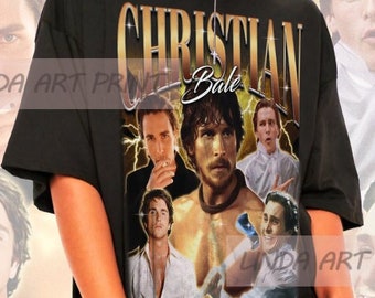 Camisa retro de Christian Bale - Camiseta de Christian Bale, suéter de Christian Bale, camiseta de Christian Bale, camiseta de Christian Bale, merchandising de Christian Bale