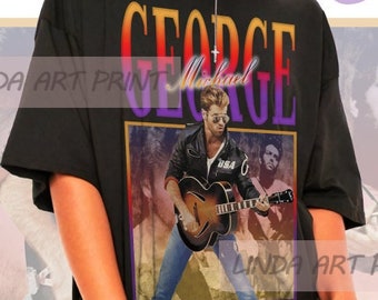 Retro George Michael Shirt -George Michael T-shirt,George Michael Tee,George Michael Sweatshirt,George Michael T Shirt,George Michael Tshirt