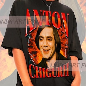 Retro Anton Chigurh Shirt-No Country For Old Men Shirt,Anton Chigurh Tshirt,Javier Bardem T shirt,Javier Bardem Sweatshirt,Anton Chigurh Tee