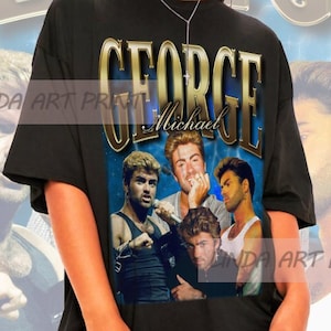 Camicia retrò George Michael -T-shirt George Michael,T-shirt George Michael,Felpa George Michael,T-shirt George Michael,T-shirt George Michael