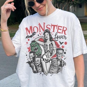 Retro Monster Lover Shirt - Monster Tshirt,Halloween Monster Shirt,Halloween Shirt,Retro Halloween Shirt,Monster Shirt,Horror Shirt