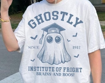 Retro gespenstisches Institute of Fright Shirt - Halloween gespenstisches Shirt, gespenstisches Hemd, lustiges Halloween Hemd, gespenstisches Hemd