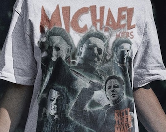Retro Michael Myers Halloween Shirt - Horror Movie Shirt,Michael Myers Sweatshirt,Retro Horror Shirt,80s Horror Shirt,Retro Halloween Shirt