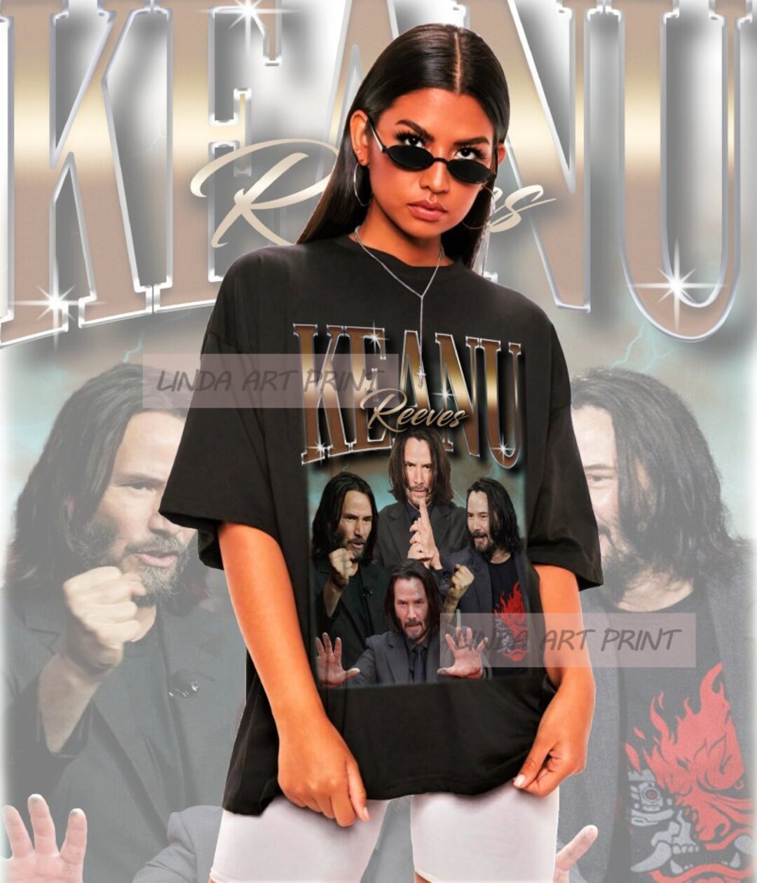 レトロ キアヌ リーブス シャツ - キアヌ リーブス スウェットシャツ