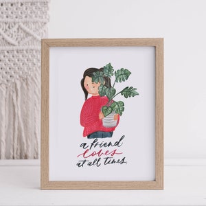 A friend Loves at All Times - Englisches, druckbares Poster A4