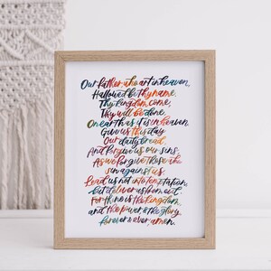 The Lord’s Prayer - English/Chinese, Printable Poster A4