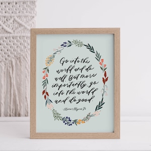 Go into the World and Do Good - English, Printable Poster A4