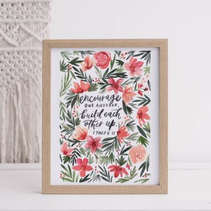 Encourage one another - English, Printable Poster A4