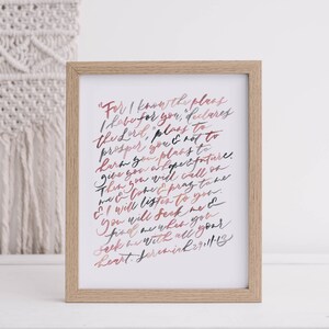 I have plans for you - English, Printable Poster A4