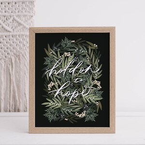 Hold on to Hope - English, Printable Poster A4