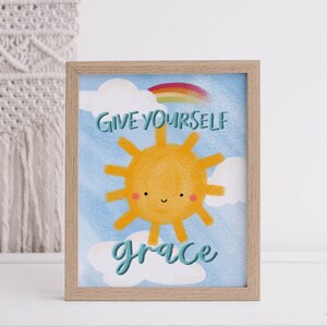 Give Yourself Grace - English, Printable Poster A4