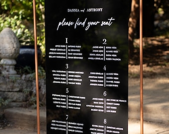 Custom Acrylic Wedding Seating Chart Sign: Find Your Seat