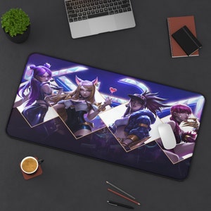 League Of Legends KDA Mousepad | League Of Legends Desk Mat | Anime Desk Mat | Gift For Gamer