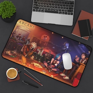 Arcane Mouse Pad | League of Legends Desk Mat | Anime Mouse Pad | Gift for Gamer | Arcane Fans for Gift | Valentine Days Gift
