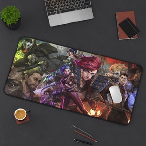 League Of Legends Arcane Mousepad Collection ( 7 Styles ) | All Skins Desk Mat  | Jinx Mousepad | Anime Desk Mat | Mothers Day Gift
