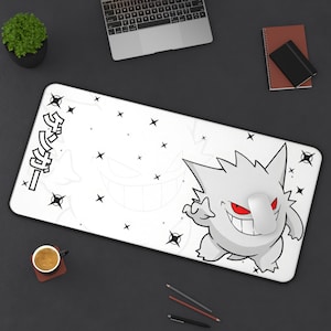 Gengar Ghost Desk Mat #2 | Anime Desk Mat | XXL Anime Gaming Mouse Pad | Anime TCG Playmat | Mega Evolution | Gastly Haunter