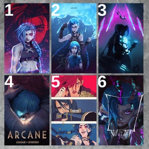Arcane poster (12 modellen) | League of Legends-poster | Jinx kunst aan de muur | Arcane League of Legends | Videogameposter | LoL-kunst