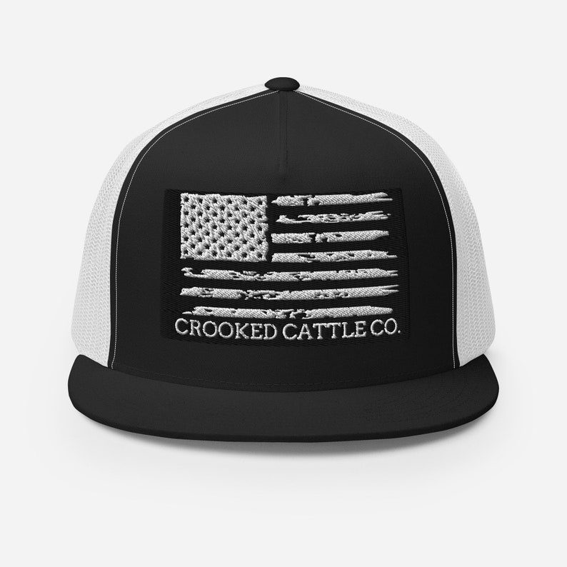 Crooked Cattle Co. American Flag Hat, Snapback, Trucker Hat, America ...