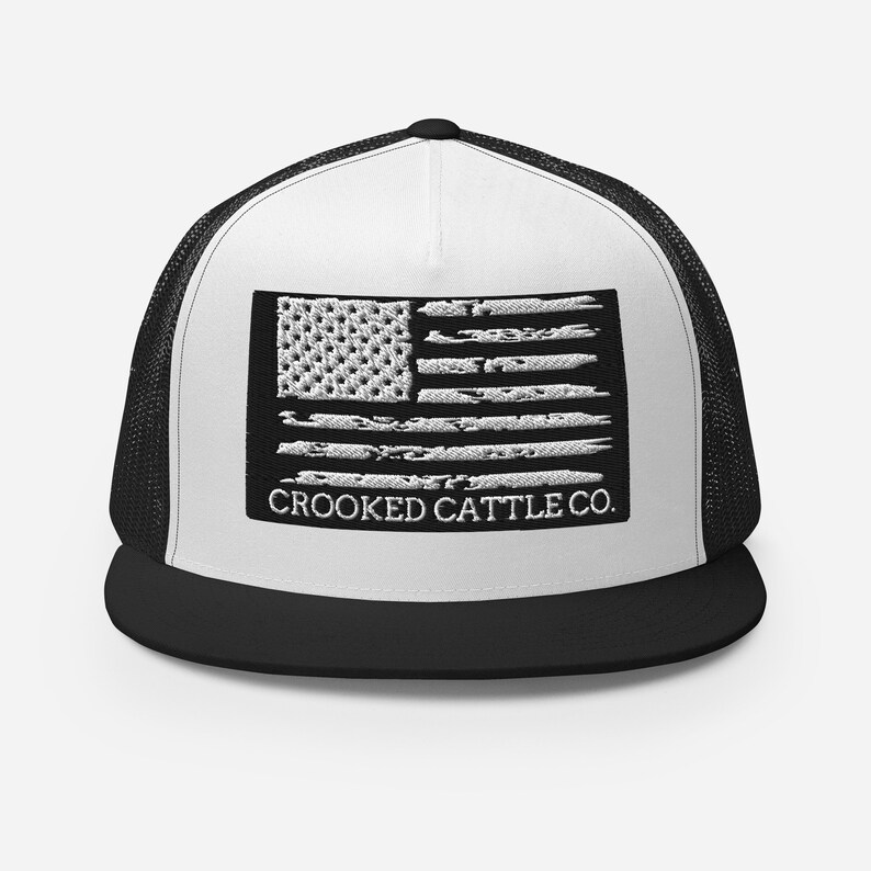 Crooked Cattle Co. American Flag Hat, Snapback, Trucker Hat, America ...