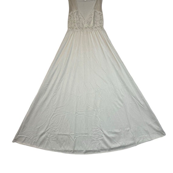 VINTAGE OLGA Womens Long Creamy White Nightgown s… - image 8