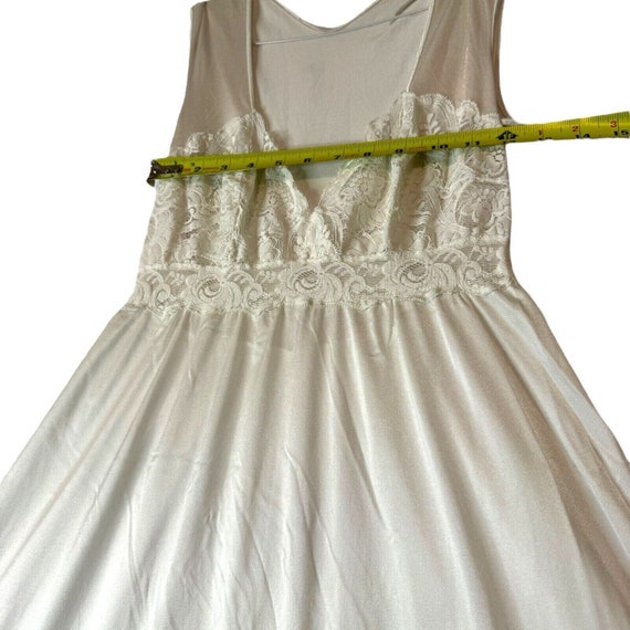 VINTAGE OLGA Womens Long Creamy White Nightgown s… - image 4