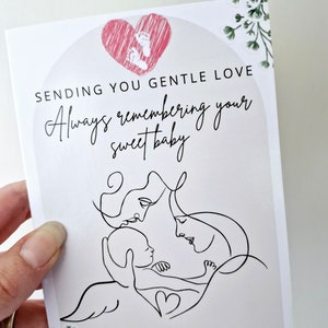 Carte de sympathie pour la perte d'un bébé, maman et papa à un ange, en souvenir de votre bébé, perte de bébé, sympathie, deuil, carte