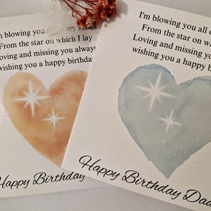 Carte d'anniversaire pour maman ou papa de votre bébé ange, carte d'anniversaire, souvenir de perte de bébé, perte de bébé, deuil, deuil et anniversaires