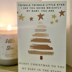 Carte de Noël pour la perte d'un bébé, deuil à Noël, souvenir de la perte d'un bébé