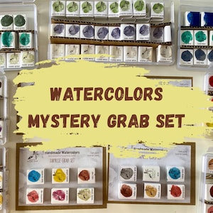 End of stock -  Handmade Watercolor Grab Set, Random Surprise colors, Mystery bundle, until the supply lasts