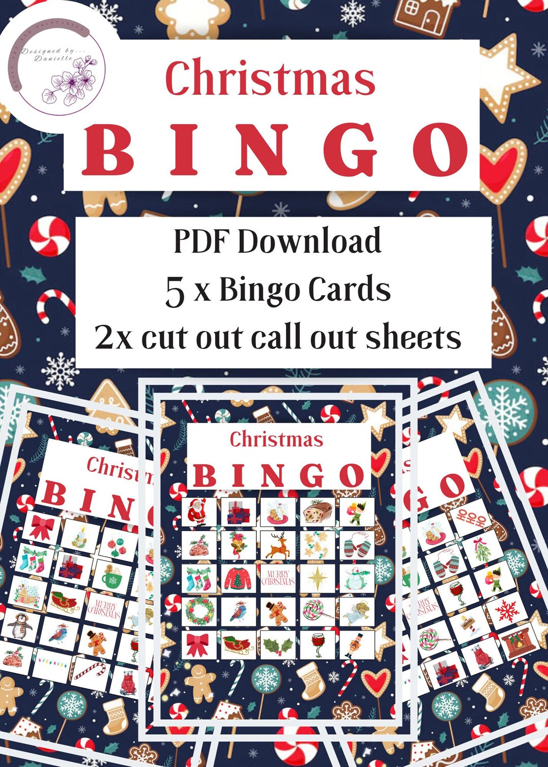 Christmas Bingo A4 Printable Download - Etsy
