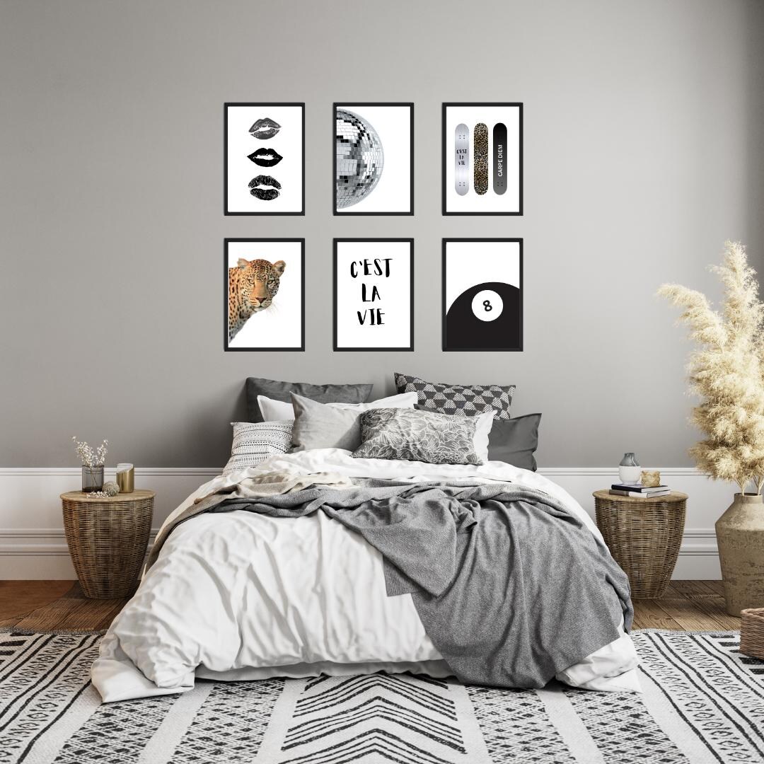Trendy Wall Art Set of 6 Posters for Bedroom, Dorm or Apartment Etsy — free download