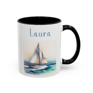 Personaized Sailboat Coffee Mug 1