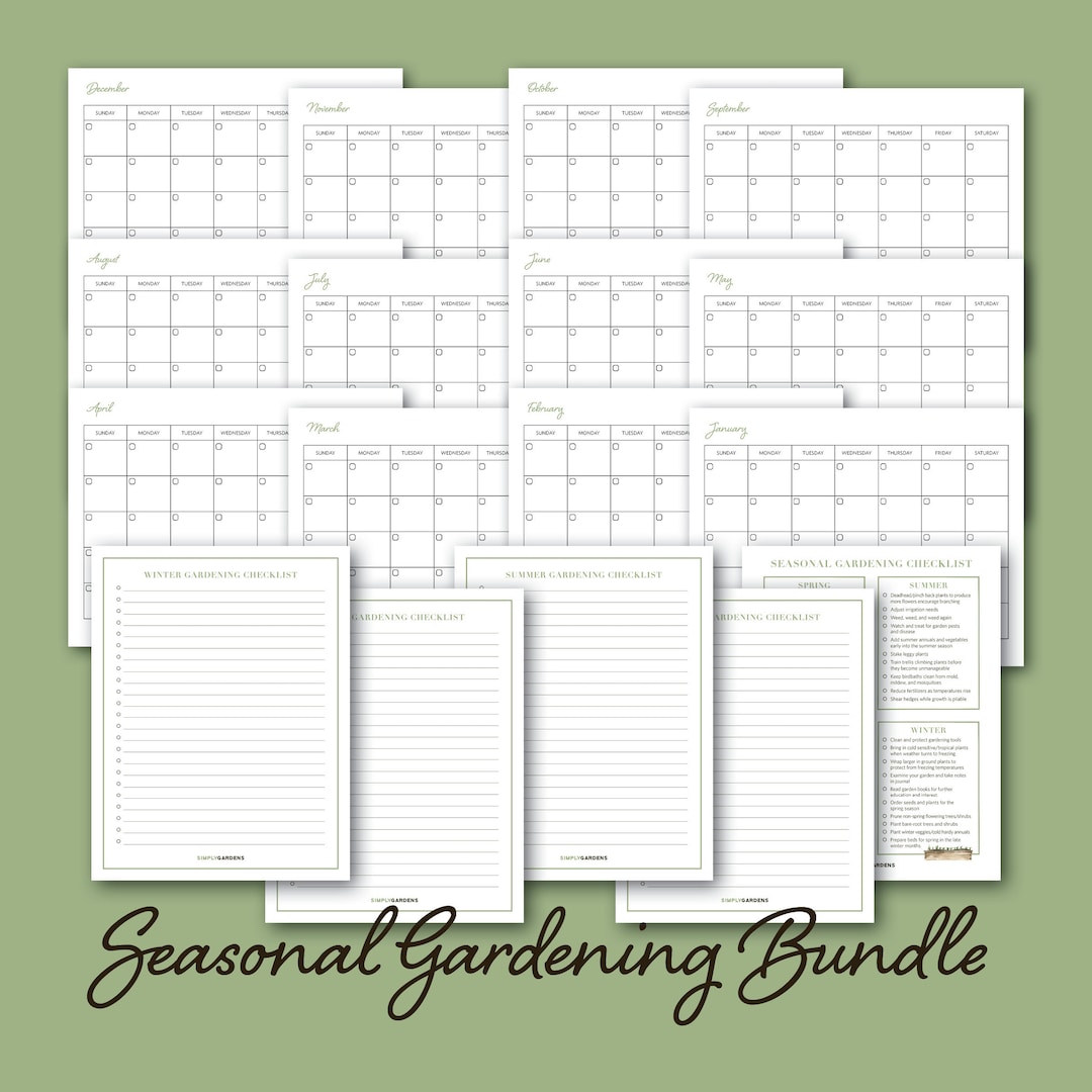Seasonal Gardening Planner - Etsy