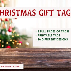 INSTANT DOWNLOAD Christmas Gift Tags, Holiday Gift Tags, Christmas Labels, Holiday Christmas Labels PRINTABLE