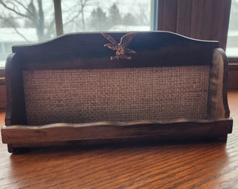 Étagère à épices en bois vintage Eagle