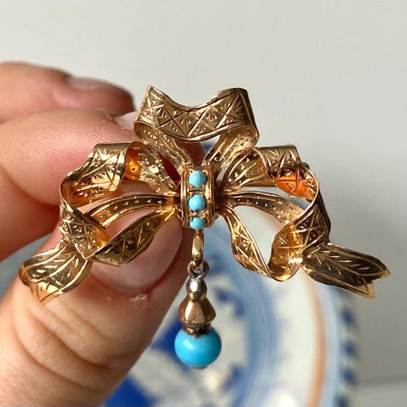 Broche Ancienne En Or 18 Carats Sertie – Bijou Vintage Occasion