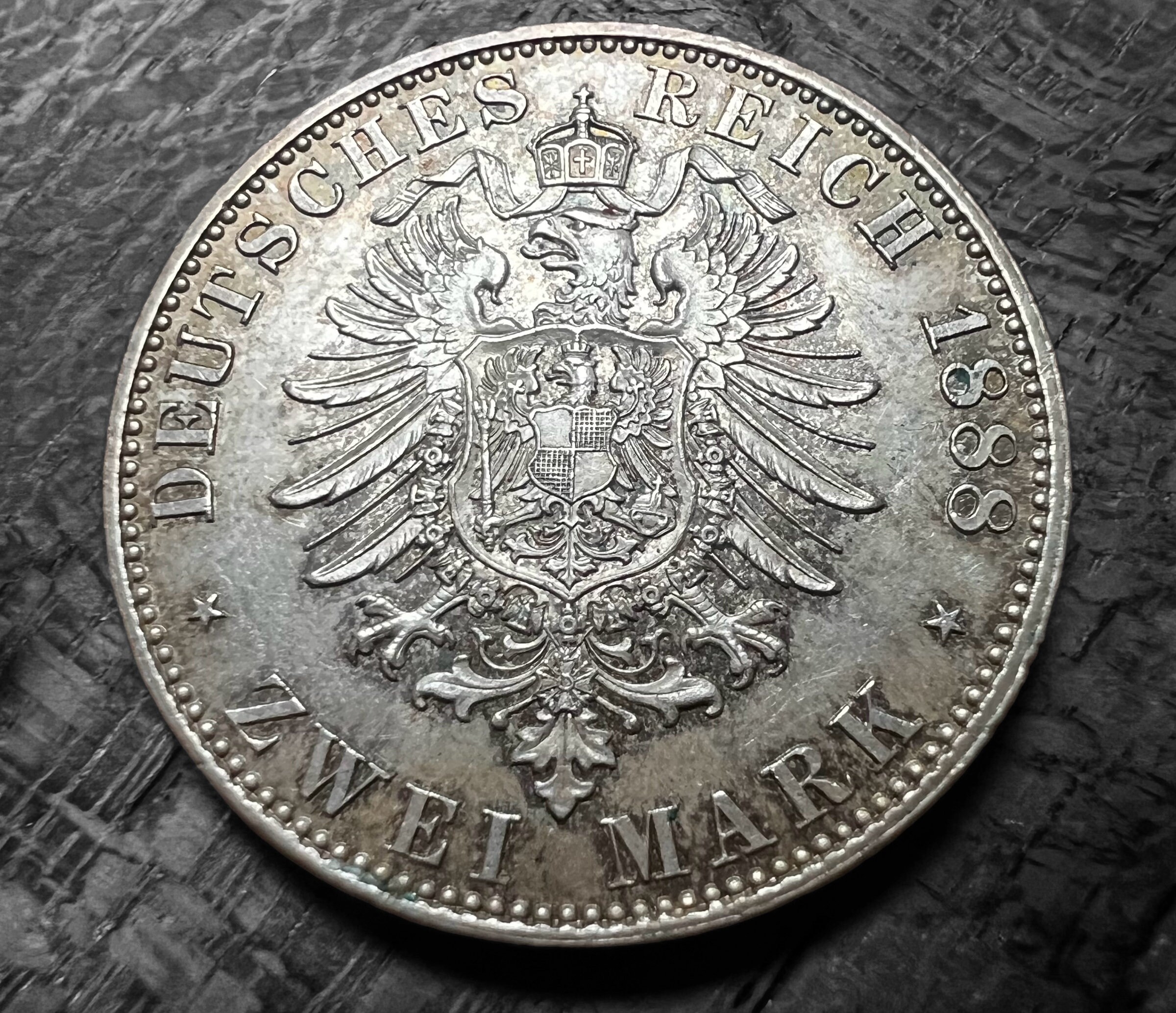 ツヴァイ マーク 1888 A - ドイツ - 銀貨 - フリードリヒ 3 世