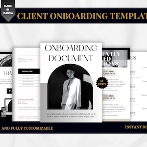 Onboarding Guide for Small Businesses Canva Welcome Packet Onboarding document Onboarding Template Business Canva| New Client Welcome Pack