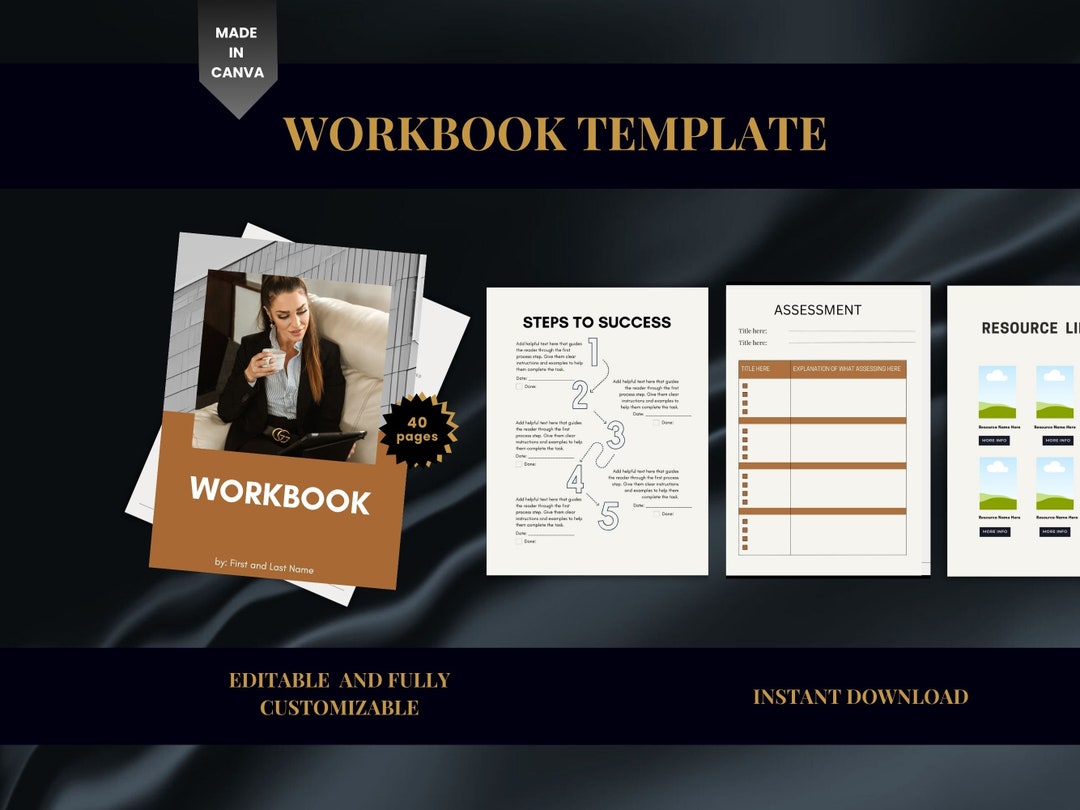 Canva Workbook Template for Business Owners | Lead Magnet Template ...