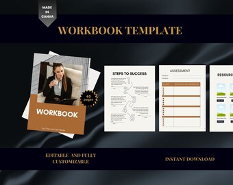 Plantilla de libro de trabajo de Canva para propietarios de negocios, Plantilla de imán de clientes potenciales, Plantilla de libro de trabajo digital, Plantilla moderna, Hojas de libro de trabajo empresarial