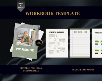 Plantilla de libro de trabajo / Libro de trabajo Canva / Plantilla de libro de trabajo de coaching editable / Libro de trabajo de coaching / Libro de trabajo de curso de lujo / Lead Magnet