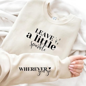 Leave a Little Sparkle SVG PNG, Boho Self Love Svg, Motivational Sleeve Shirt Svg, Boho Quote Self Care Svg, Png File Inspirational Cricut
