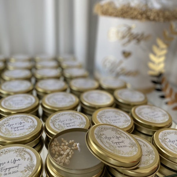 Tin Candle Favors Etsy