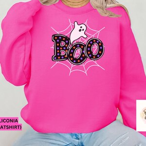 Halloween Boo Shirt, Girl Halloween Shirt, Boo Halloween Sweatshirt, Boo Shirt for Women, Funny Halloween Ghost Shirt, Halloween Party Shirt