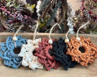 Boho Macrame Snowflake Ornament: Handmade Christmas Decor